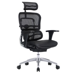 WorkPro® 12000 Series Ergonomic Mesh High-Back Executive Chair, Black/Chrome