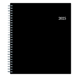 2025 Blue Sky Monthly Planning Calendar, 8" x 10", Passages Solid Black, January To December