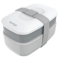 Bentgo Classic All-In-One Lunch Box Container, 3-13/16"H x 4-3/4"W x 7-1/8"D, Gray