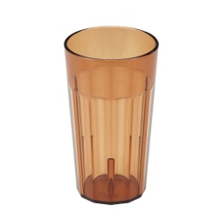 Cambro Newport Styrene Tumblers, 12 Oz, Amber, Pack Of 36 Tumblers