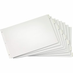 Cardinal Insertable Index Dividers - 8x Divider(s) - Blank Tab(s) - 8 Tab(s)/Set - 17.5" Dividerx 11.50" Divider - 84815
