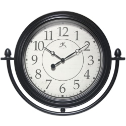 Infinity Instruments Finial Wall Clock, 17"H x 20"W x 2"D, Black
