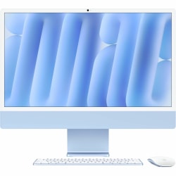Apple iMac MWUF3LL/A All-in-One Computer - Apple M4 - 16 GB - 256 GB SSD - 24" 4.5K - Desktop - Blue - MWUF3LLA