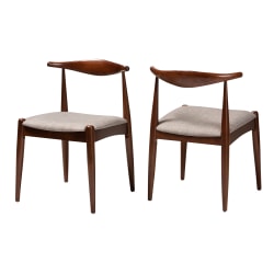 Baxton Studio 9548 Aeron Dining Chairs, Light Gray, Set Of 2 Chairs