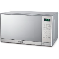 Commercial Chef Small Countertop Microwave With Digital Display,  0.7 Cu. Ft., Stainless Steel