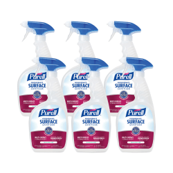 PURELL®Foodservice Surface Sanitizer3, Fragrance Free, 32 oz Bottle with Spray Trigger Attached, 6/Carton