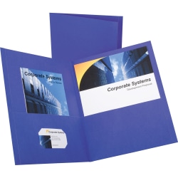 Oxford Letter Recycled Pocket Folder - 8 1/2" x 11" - 100 Sheet Capacity - 2 Inside Front & Back Pocket(s) - Leatherette - Purple - 10% Recycled - 25 / Box