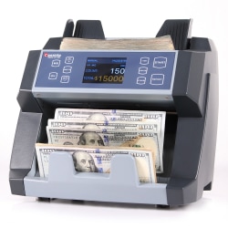 Cassida Business Grade Money Counter With UV/MG/IR Counterfeit Detection, 8-1/8"H x 10-1/4"W x 11-1/4"D, Black