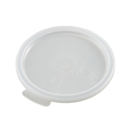 Cambro Poly Round Lids For 1-Qt Containers, White, Pack Of 12 Lids