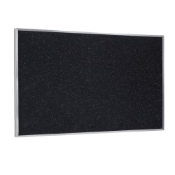 Ghent® Bulletin Rubber Board, 3 1/24" x 5 1/24", 90% Recycled, Confetti Silver Frame