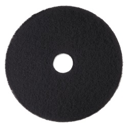 3M™ Low-Speed High Productivity Floor Pads 7300, 15" Diameter, Black, 5/Carton