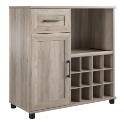Ameriwood™ Home Delany Bar Cabinet, 36"H x 35-11/16"W x 16-9/16"D, Brown
