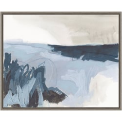 Amanti Art Sea Shading II Beach by June Erica Vess Framed Canvas Wall Art Print, 16"H x 20"W, Greywash