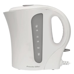 Proctor Silex 1.7L Plastic Electric Kettle, White