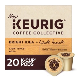 Keurig Coffee Collective Bright Idea Single-Serve K-Cup Pods, Light Roast Coffee, 20 Count
