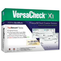 VersaCheck X1 For QuickBooks, 2024, For Windows®, CD/Product Key