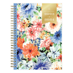 2023-2024 Day Designer Weekly/Monthly Planning Calendar, 5-7/8" x 8-5/8", Celebration Floral, July 2023 To June 2024, 142477