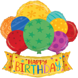 Amscan Birthday Foil Balloon, Irregular, 37", Birthday Balloons Banner