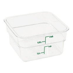 Cambro CamSquare Food Storage Container, 2 Qt, Clear
