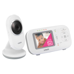 VTech 2.4" Digital Video Baby Monitor With Full-Color And Automatic Night Vision, White