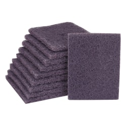 SKILCRAFT Nylon Griddle Polishing Pads, 4" x 6", Black, Pack Of 60 Pads (AbilityOne 7920-00-891-7537)