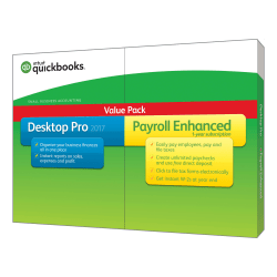 Intuit® QuickBooks® Desktop Pro With Enhanced Payroll 2017, Disc