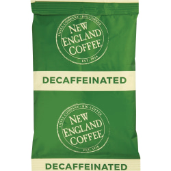New England Coffee Single-Serve Coffee Packets, Decaffeinated, Breakfast Blend, Carton Of 24