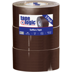 Tape Logic Gaffers Tape, 3" x 60 Yd., 11 Mil, Brown, Case Of 3 Rolls