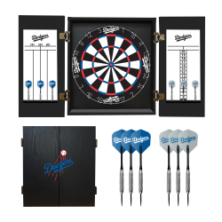Imperial MLB Fan's Choice Dartboard Set, 21-1/2"H x 19-3/4"W x 3-1/2"D, Los Angeles Dodgers
