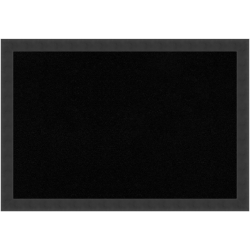 Amanti Art Mezzanotte Non-Magnetic Cork Bulletin Board, 26" x 18", Black Wood Frame