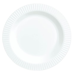 Amscan Plastic Plates, 7-1/2", White, Pack Of 32 Plates