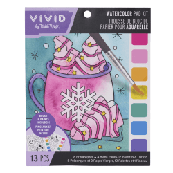 Vivid by Brea Reese Watercolor Dot Pad Kit, Holiday Sweets, 6" x 8", Total Qty 1