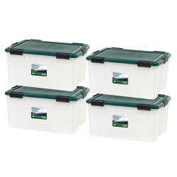 IRIS Remington Weathertight Heavy-Duty Storage Totes, 62.5-Quart, Clear, Total Qty 4