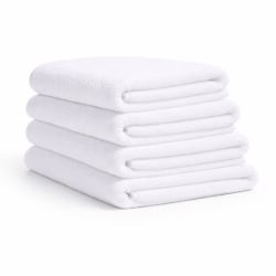 23 Threads Series A203 Bath Towels With Cam Borders, 24" x 48", White, Total Qty 36