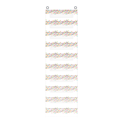 Teacher Created Resources 10-Pocket File Storage Pocket Chart, 58"H x 14"W x 14"D, Confetti/White