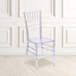 Flash Furniture Elegance Stacking Chiavari Chair, Plastic, Ice Crystal