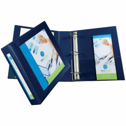 Avery® Frame View Heavy-Duty 3-Ring Binder With Locking One-Touch EZD™ Rings, 2" D-Rings, Navy