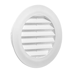 Lambro Plastic Flush-Mount Round Vent for installation in soffits or walls, White, 174W
