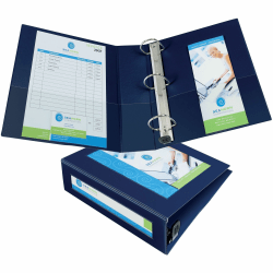 Avery® Frame View Heavy-Duty 3-Ring Binder With Locking One-Touch EZD™ Rings, 3" D-Rings, Navy