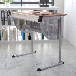 Flash Furniture Adjustable Drawing And Drafting Table, Pewter