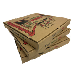 GPS Packaging Solutions Pizza Boxes, 10", 70% Recycled, Kraft, Pack Of 50 Boxes