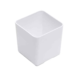 American Metalcraft Melamine Jar, 4"H x 4"W x 4"D, White