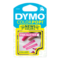 DYMO® ColorPop Labeler D1 Tape, 1/2" x 10', White/Pink