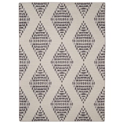 Linon Washable Outdoor Area Rug, Witmer, 5' x 7', Ivory/Brown