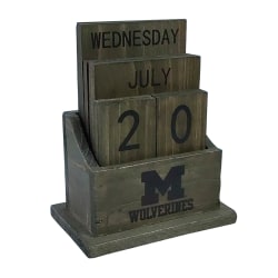 Imperial NCAA Wood Block Calendar, University of Michigan