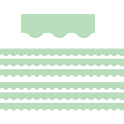 Teacher Created Resources Scalloped Border Trim Packs, 35’, Mint Green, Set Of 6 Packs