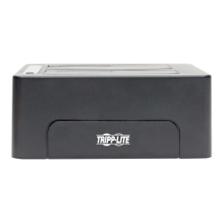 Tripp Lite USB-C to Dual SATA Quick Dock USB 3.1 Gen 2 (10 Gbps) 2.5/3.5 in. HDD/SDD Thunderbolt 3 - 2 x HDD Supported - 2 x SSD Supported - 2 x Total Bay - 2 x 2.5"/3.5" Bay - UASP Support - Serial ATA/600 - USB 3.1 Type C