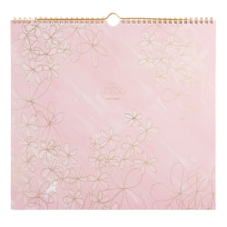 2024 Russell & Hazel Monthly Wall Calendar, 13-1/4" x 12-1/4", Blush Floral, January To December 2024