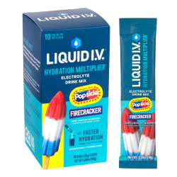 Liquid IV Energy Popsicle Firecracker Drink Mix, 0.56 Oz, Total Qty 10