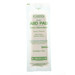 Caring Non-Sterile Abdominal Pads, 8" x 7 1/2", Case Of 240